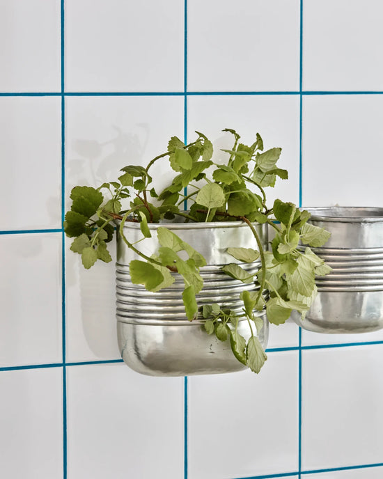 Planter, HDGroove, Antique silver finish