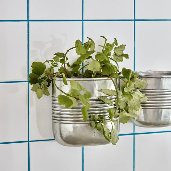 Planter, HDGroove, Antique silver finish