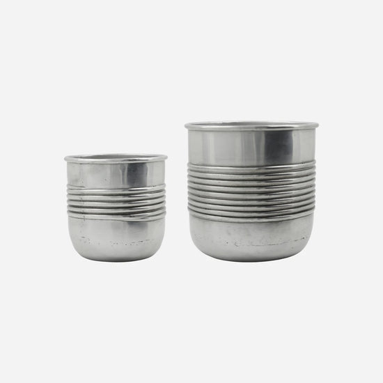 Planter, HDGroove, Antique silver finish