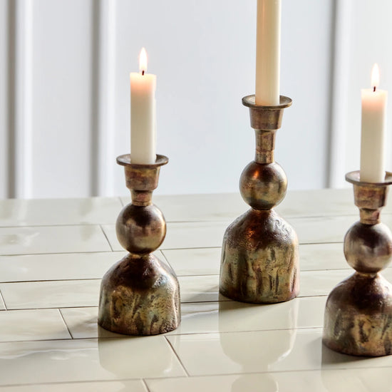 Lysestage, HDCast, Antik messing