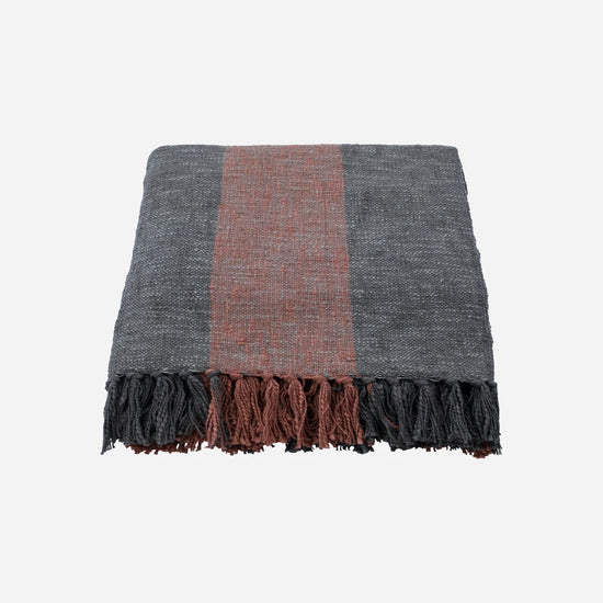 Tæppe, HDPonra, Kakifarvet;Brændt rød