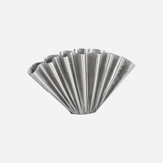 Vase, HDFlood, Brushed silver finish
