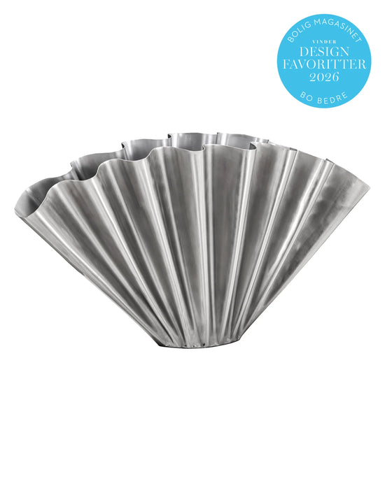 Vase, HDFlood, Brushed silver finish