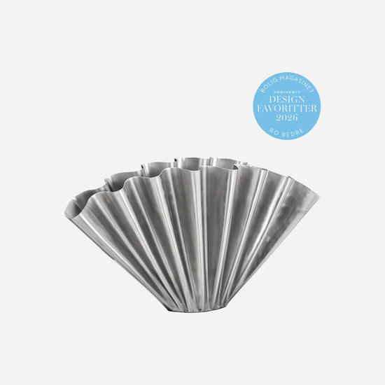 Vase, HDFlood, Gebürstetes Silber-Finish