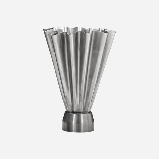 Vase, HDFlood, Gebürstetes Silber-Finish