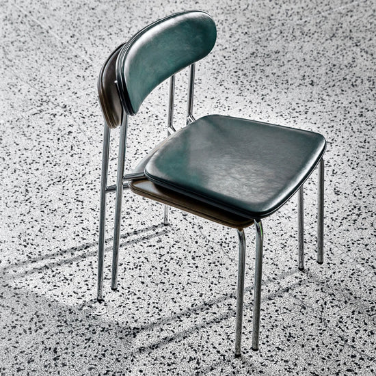 Chair, HDPova, Crome;Dark green