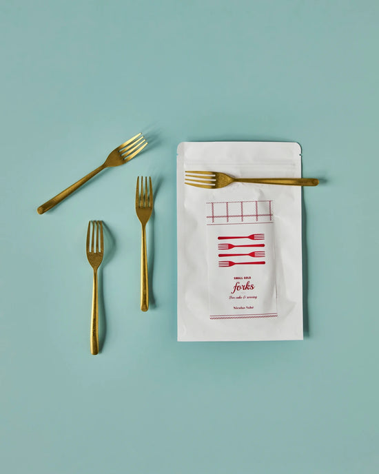 Cake fork, NVCake, Antique gold finish
