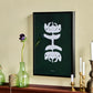 Wall art, HDFairy, Dark green, White