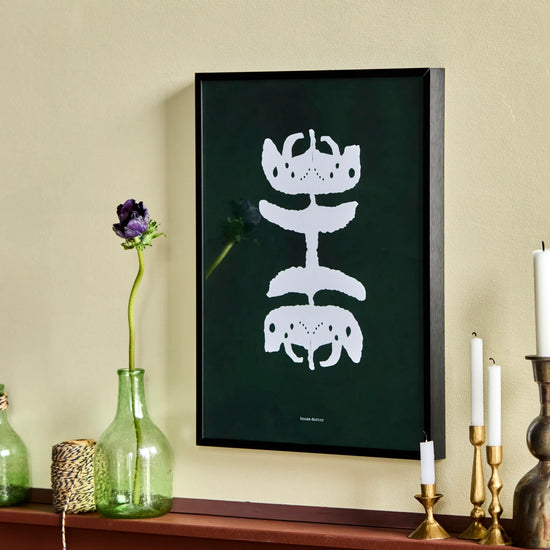 Wall art, HDFairy, Dark green, White