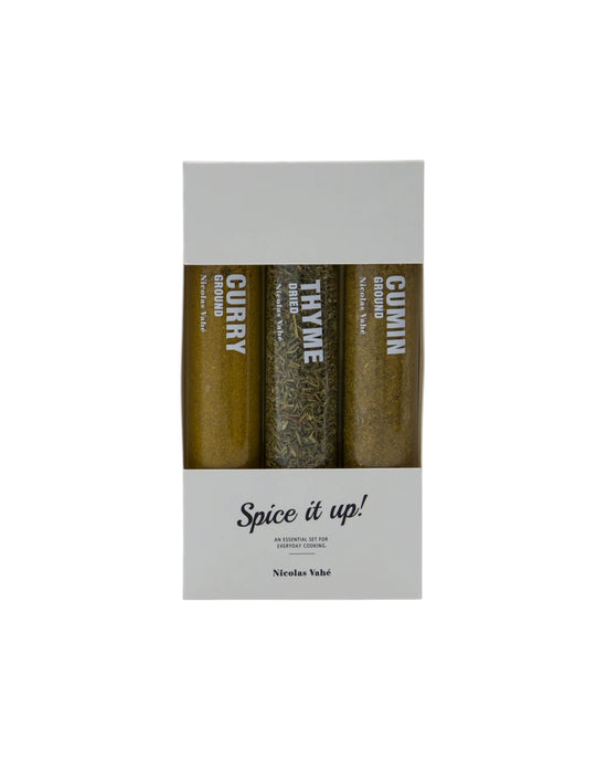 Spices, Curry, thyme, cumin, 43|15|42 g|g|g