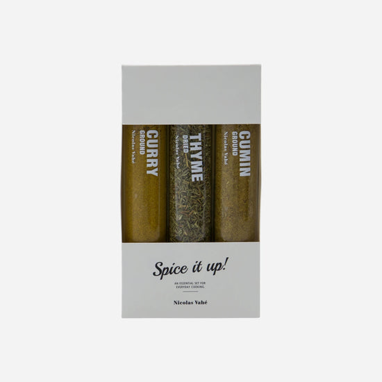 Spices, Curry, thyme, cumin, 43|15|42 g|g|g