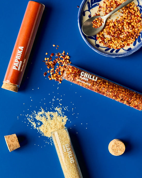 Spices, Chilli, garlic, smoked paprika, 45|65|55 g|g|g