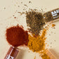 Spices, Basil, paprika chilli, turmeric, 11|42|57 g|g|g