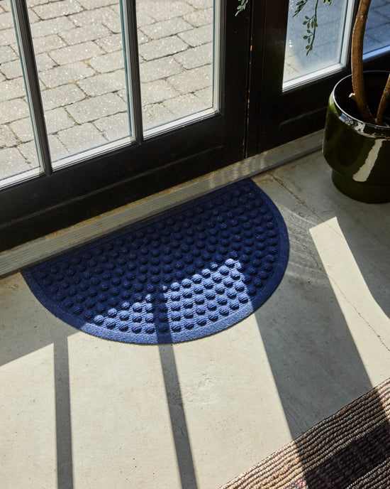 Door mat, HDEntry, Half Round, Blue