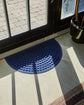 Door mat, HDEntry, Half Round, Blue