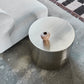 Side table, HDStep, Brushed silver finish