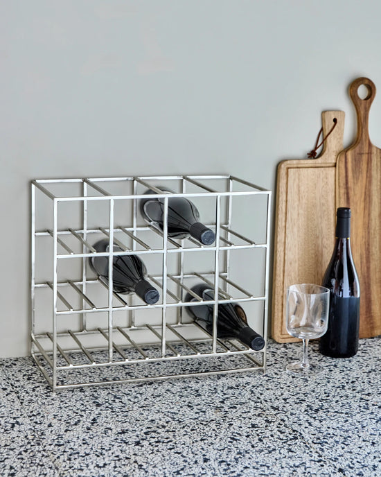 Wine rack, HD12, Silver finish
