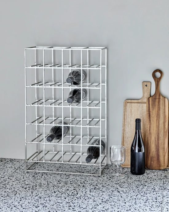 Wine rack, HD24, Silver finish
