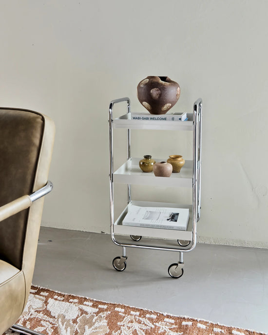 Trolley, HDRoll, Råhvid, Krom