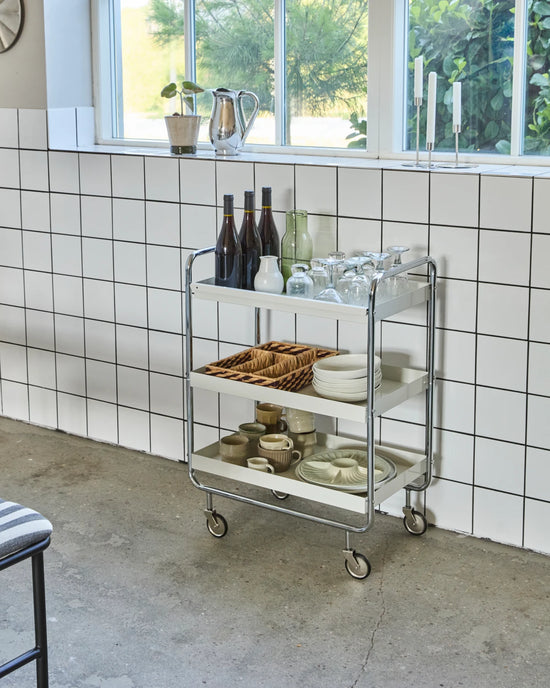 Trolley, HDRoll, Large, Off-white, Chrome