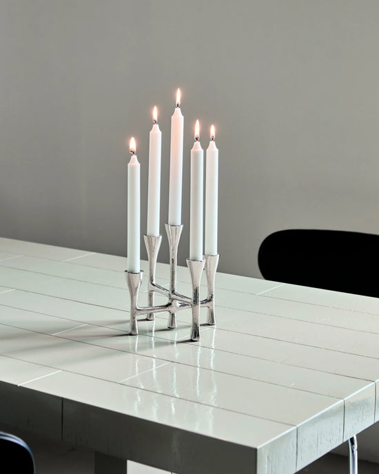Candle stand, HDTristy, Silver finish