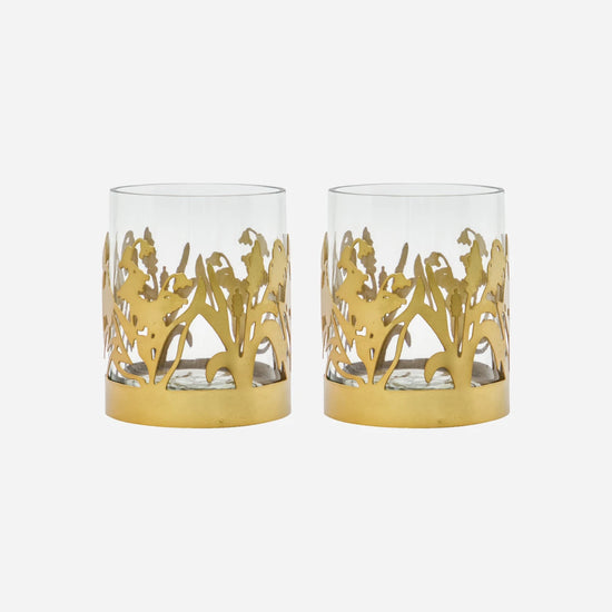 Teelichthalter, HDLily, Antikes Messing-Finish