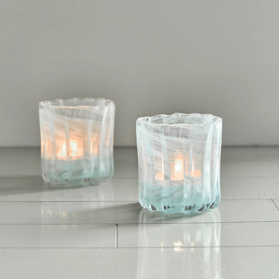 Teelichthalter, HDCurl, Blau