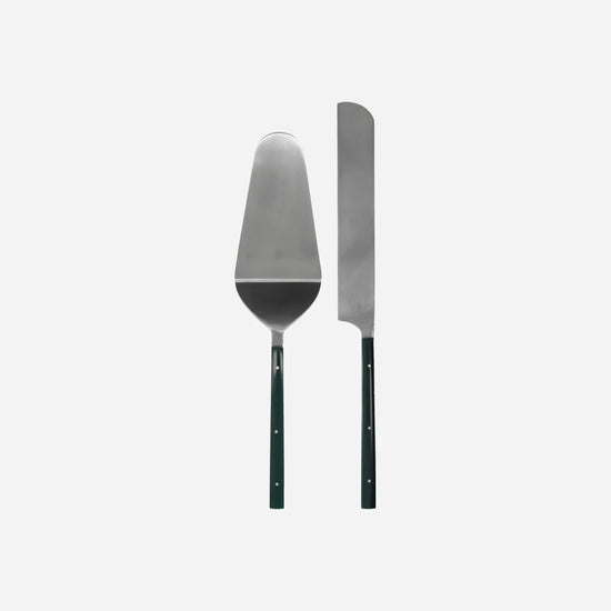 Cake server, HDLata, Dark green, Polished stainless steel