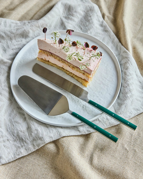 Cake server, HDLata, Dark green, Silver finish