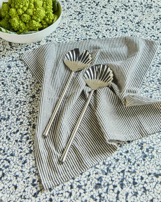 Salad set, HDFan, Silver finish