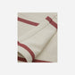 Bed throw, HDNula, Off-white, Dark red