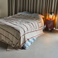 Bed throw, HDNula, Off-white, Dark red