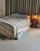 Bed throw, HDNula, Off-white, Dark red