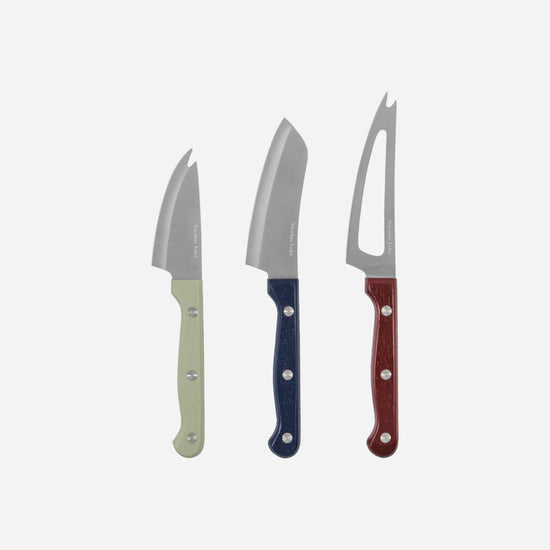 Cheese knives, NVCheese Knives, White, Blue, Red