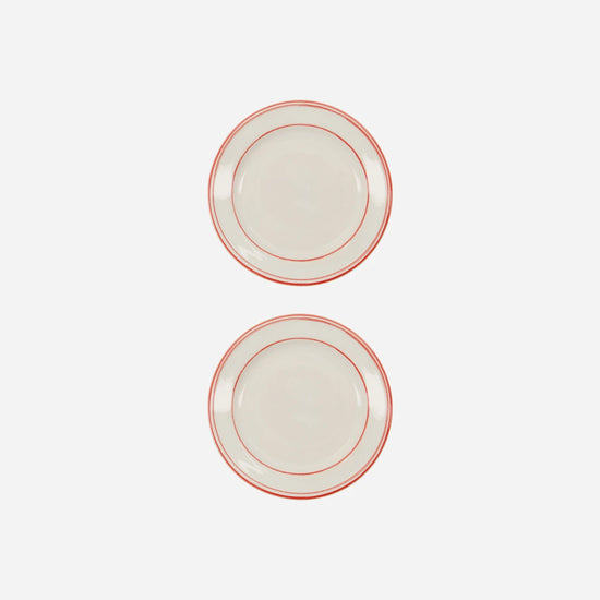 Lunch plate, NVBistro, Red, White