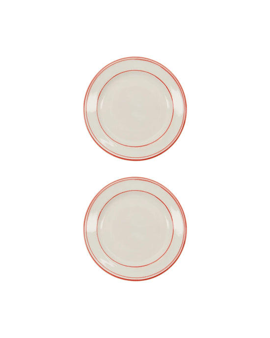 Lunch plate, NVBistro, Red, White