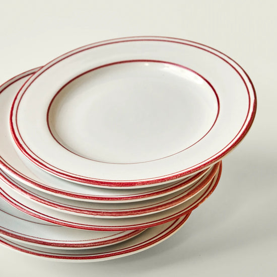 Lunch plate, NVBistro, Red, White
