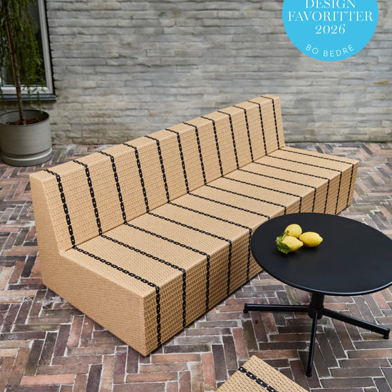 Loungesofa, HDJass, Natur, Schwarz