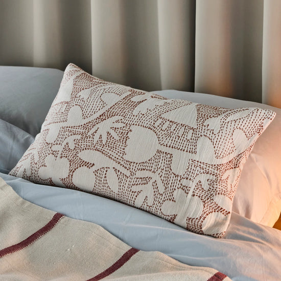 Cushion cover, HDSari, Off-white, Brown