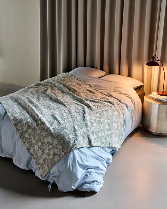 Bed throw, HDMori, Off-white, Khaki