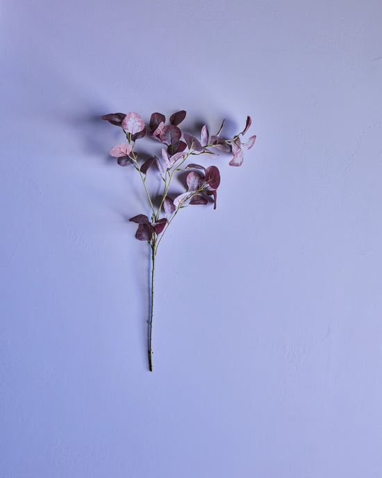 Artificial branch, HDEucalyptus, Burgundy