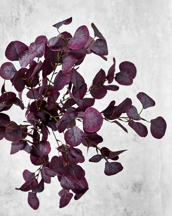 Artificial branch, HDEucalyptus, Burgundy