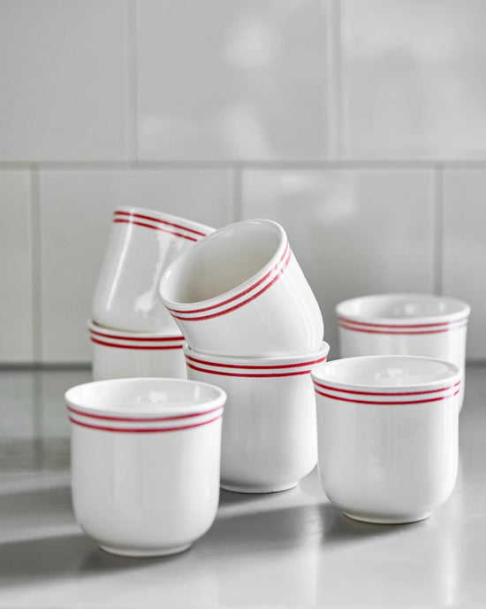 Mug, NVBistro, Red, White