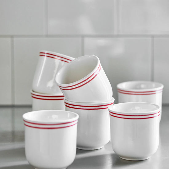Mug, NVBistro, Red, White