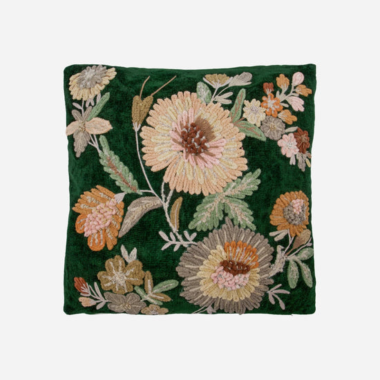 Cushion cover, HDBota, Green, Rose