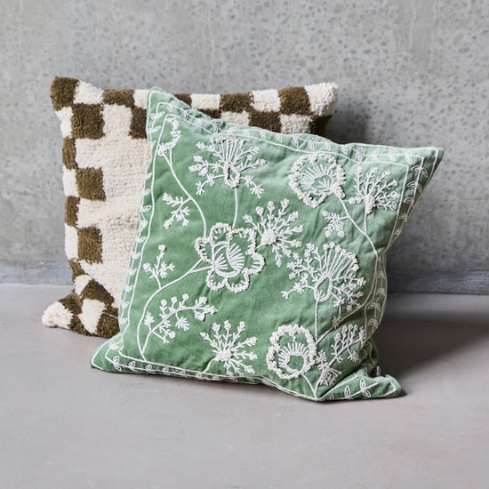 Cushion cover, HDMano, Mint green, Off-white