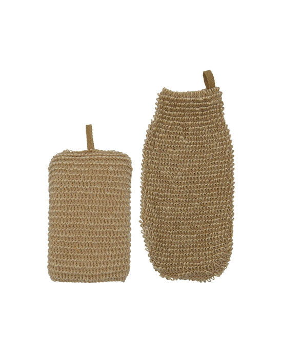 Sponge and exfoliating glove, MKJute, Nature