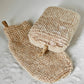 Sponge and exfoliating glove, MKJute, Nature