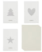Greeting card, HDGlitr, White, Silver
