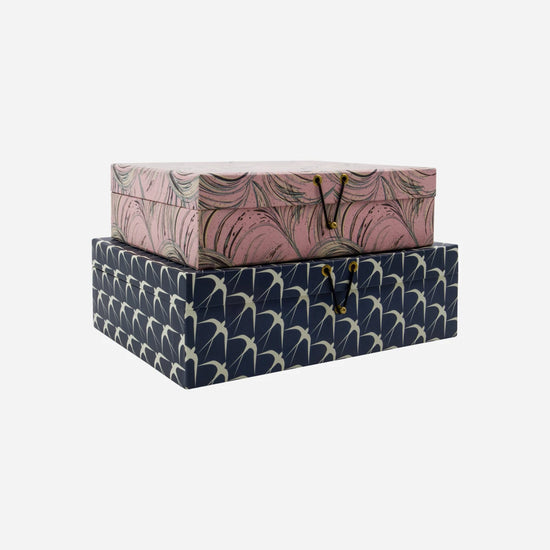 Aufbewahrungsschachteln, HDKeep, Rosa, Dunkelgrau